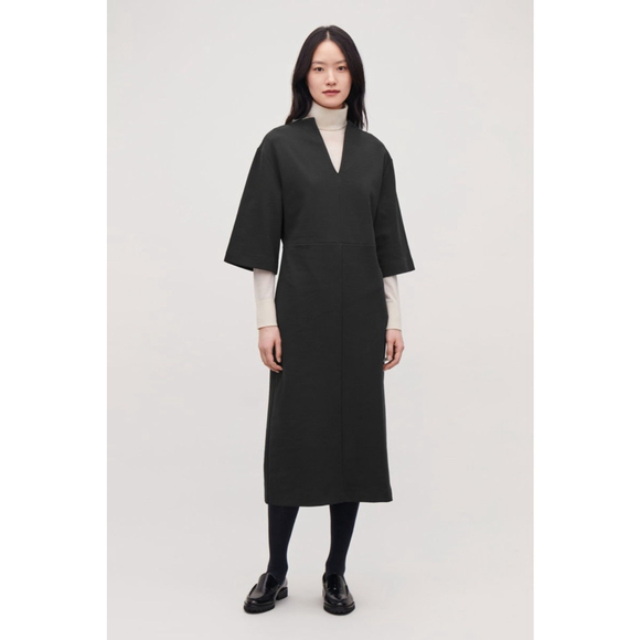 COS Dresses & Skirts - COS Womens Small Stretch-Jersey VNeck Tunic Dress Minimalist Modern Contemporary